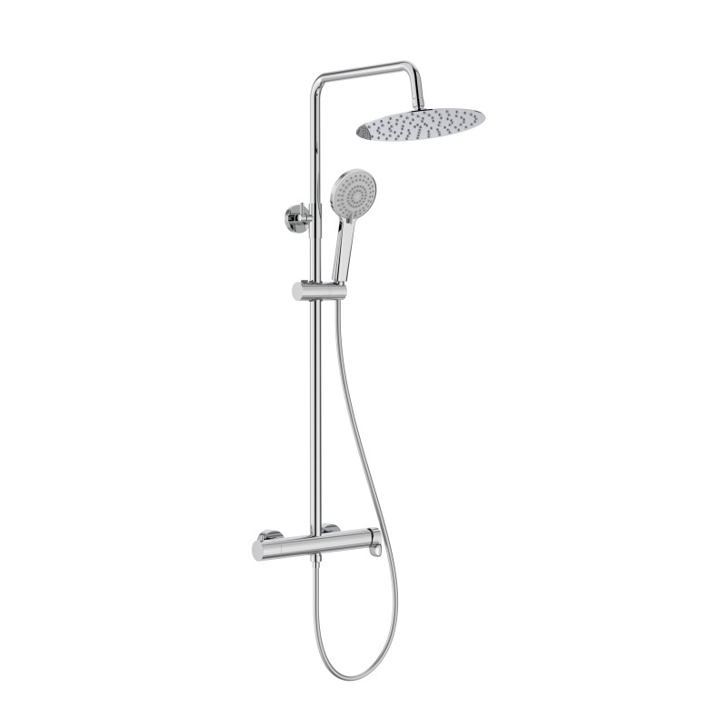 Columna ducha vega plus round regulable cromo stock