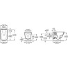 Compra Taza roca the gap square rimless suspendido blanco stock
