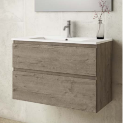 Mueble klima 100x45 2c suspendido roble oscuro hasta fin de