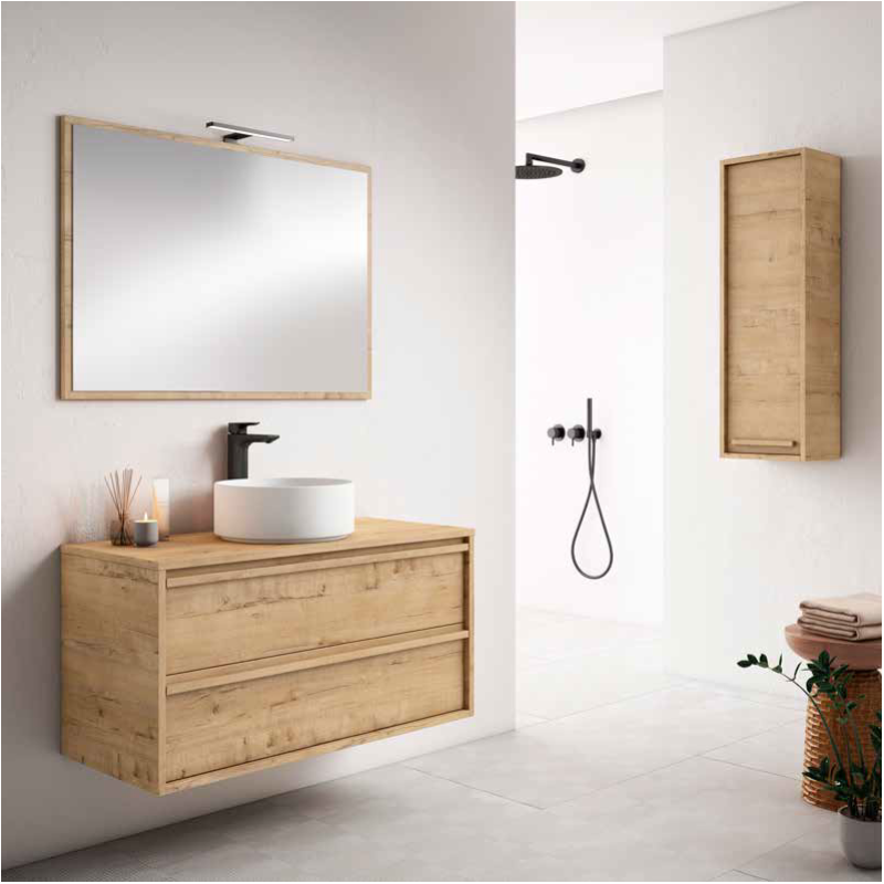 Mueble aries 100 2 cajones susp roble hasta fin de stock -