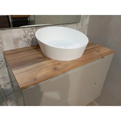 Tapa lavabo sobre encimera 81x46 desierto stock