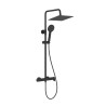 Columna ducha vega plus round regulable negro mate stock -