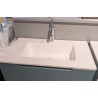 Encimera solid qube 45 101x1.2hx46f blanco pozo centrado con