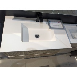 Encimera solid qube 45 101x1.2hx46f blanco pozo centrado con